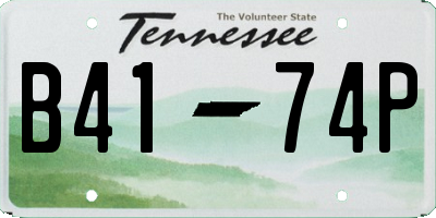 TN license plate B4174P