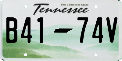 TN license plate B4174V