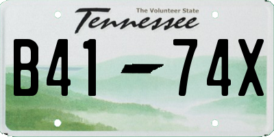 TN license plate B4174X