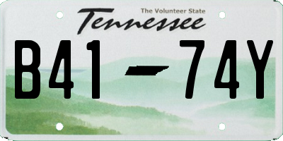 TN license plate B4174Y