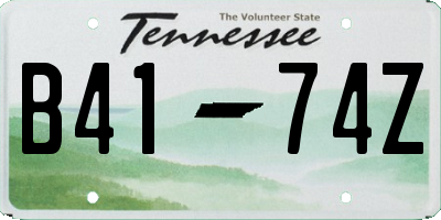 TN license plate B4174Z