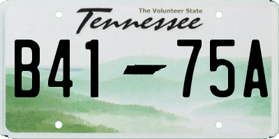 TN license plate B4175A