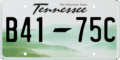 TN license plate B4175C