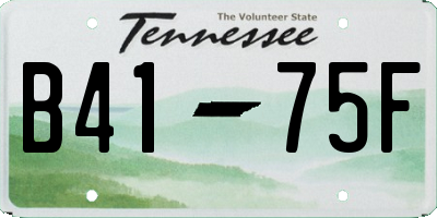TN license plate B4175F