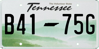 TN license plate B4175G