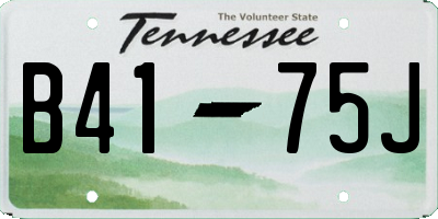 TN license plate B4175J