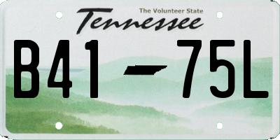 TN license plate B4175L