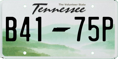 TN license plate B4175P