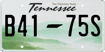 TN license plate B4175S