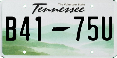 TN license plate B4175U
