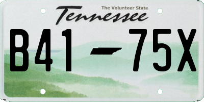 TN license plate B4175X