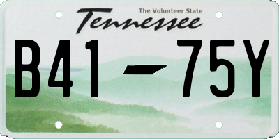 TN license plate B4175Y