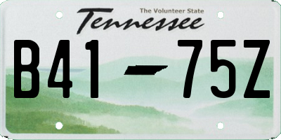 TN license plate B4175Z