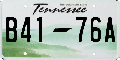 TN license plate B4176A