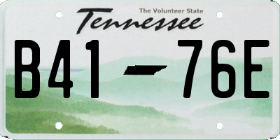 TN license plate B4176E
