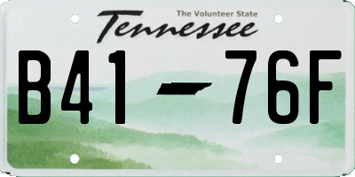 TN license plate B4176F