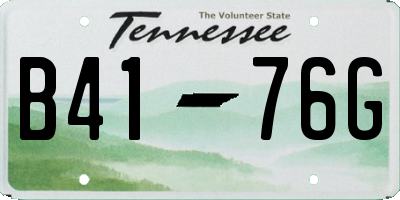 TN license plate B4176G