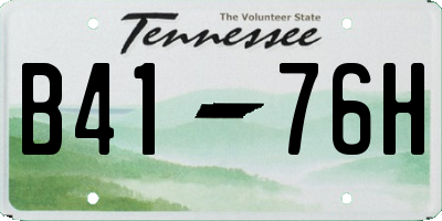 TN license plate B4176H