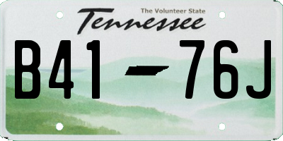 TN license plate B4176J