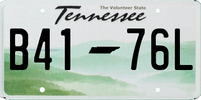 TN license plate B4176L