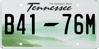 TN license plate B4176M