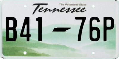 TN license plate B4176P