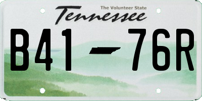 TN license plate B4176R