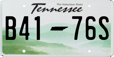 TN license plate B4176S
