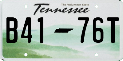 TN license plate B4176T