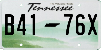 TN license plate B4176X