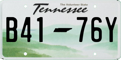 TN license plate B4176Y