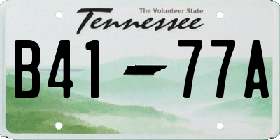 TN license plate B4177A