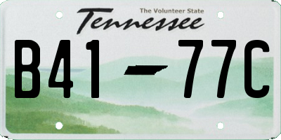TN license plate B4177C