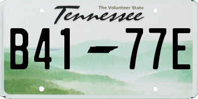 TN license plate B4177E