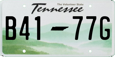 TN license plate B4177G