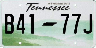 TN license plate B4177J