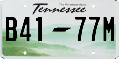 TN license plate B4177M
