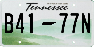 TN license plate B4177N