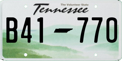 TN license plate B4177O
