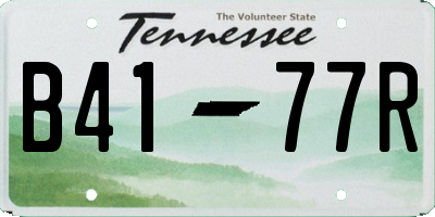 TN license plate B4177R
