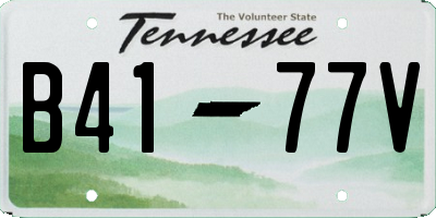 TN license plate B4177V
