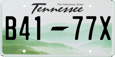 TN license plate B4177X