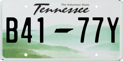 TN license plate B4177Y