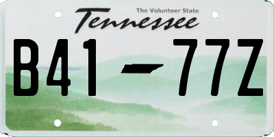 TN license plate B4177Z