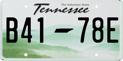 TN license plate B4178E