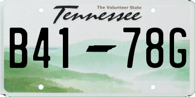 TN license plate B4178G