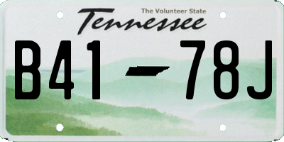 TN license plate B4178J
