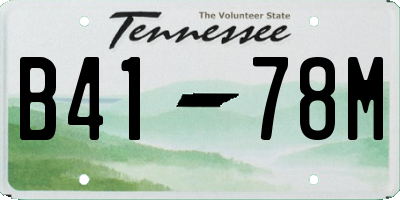 TN license plate B4178M