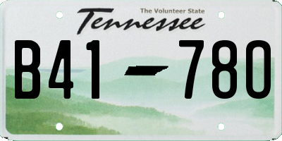TN license plate B4178O