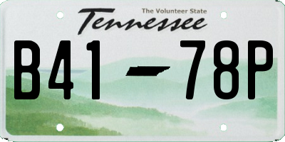 TN license plate B4178P